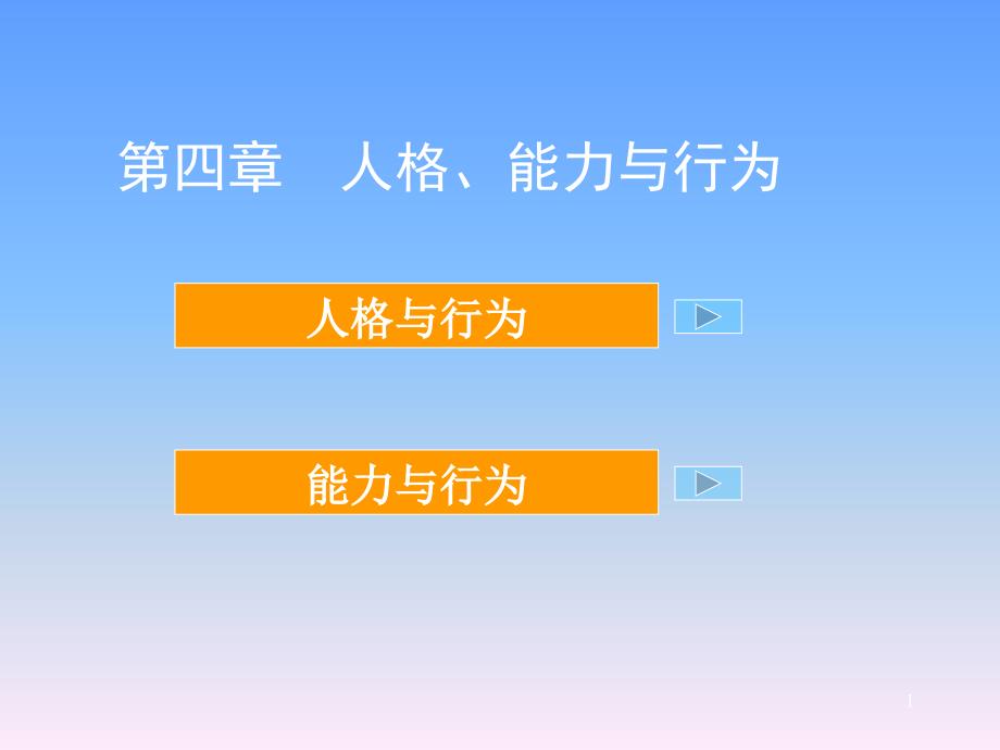 人格能力与行为组织行为学武汉科技大学周勇_第1页