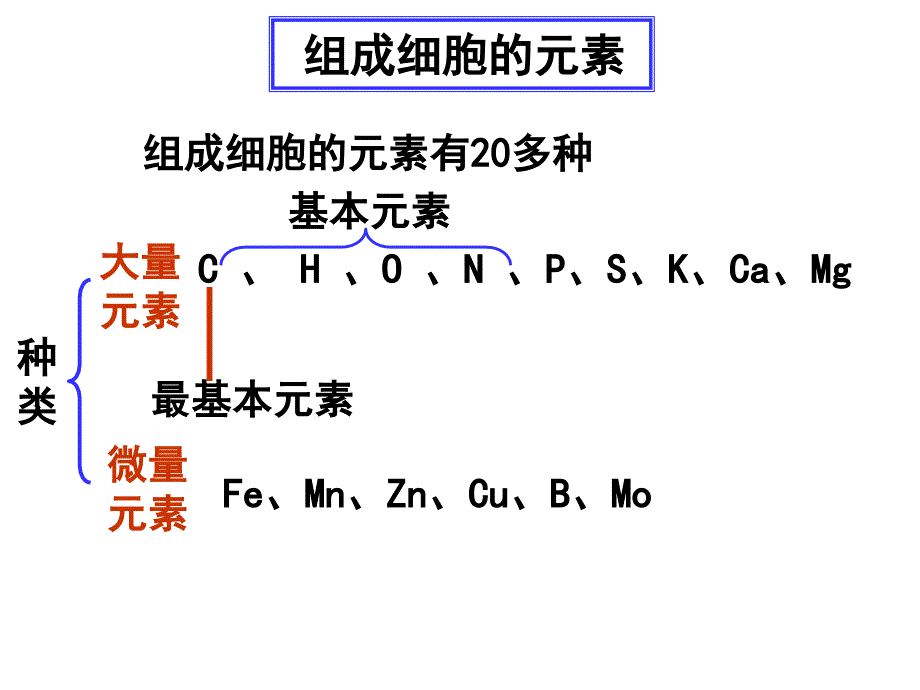 人教版教学课件生物精华课件细胞中的元素和化合物_第4页