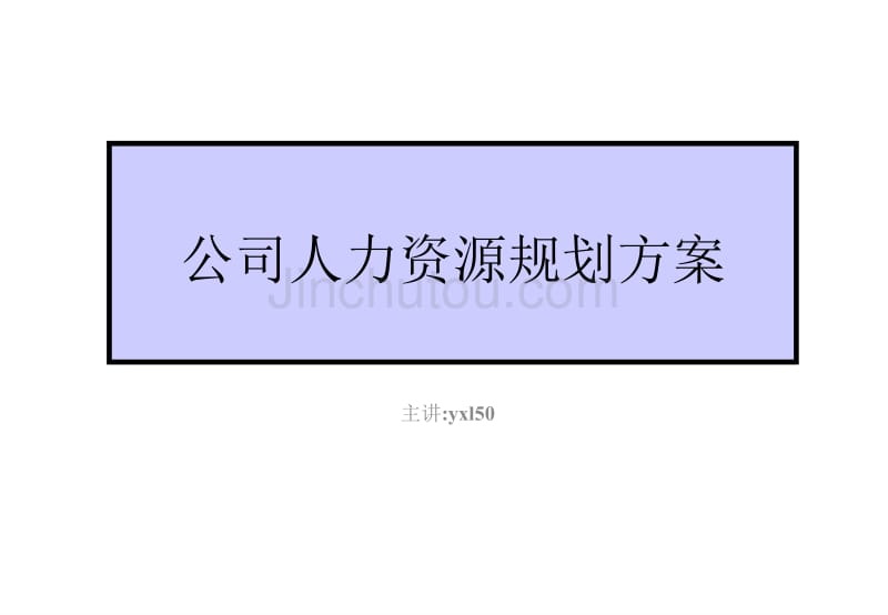 公司2012人力资源规划方案_第1页