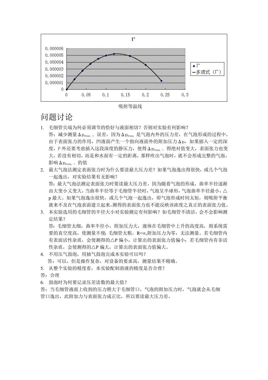 表面张力的测定的实验报告孙宇_第5页