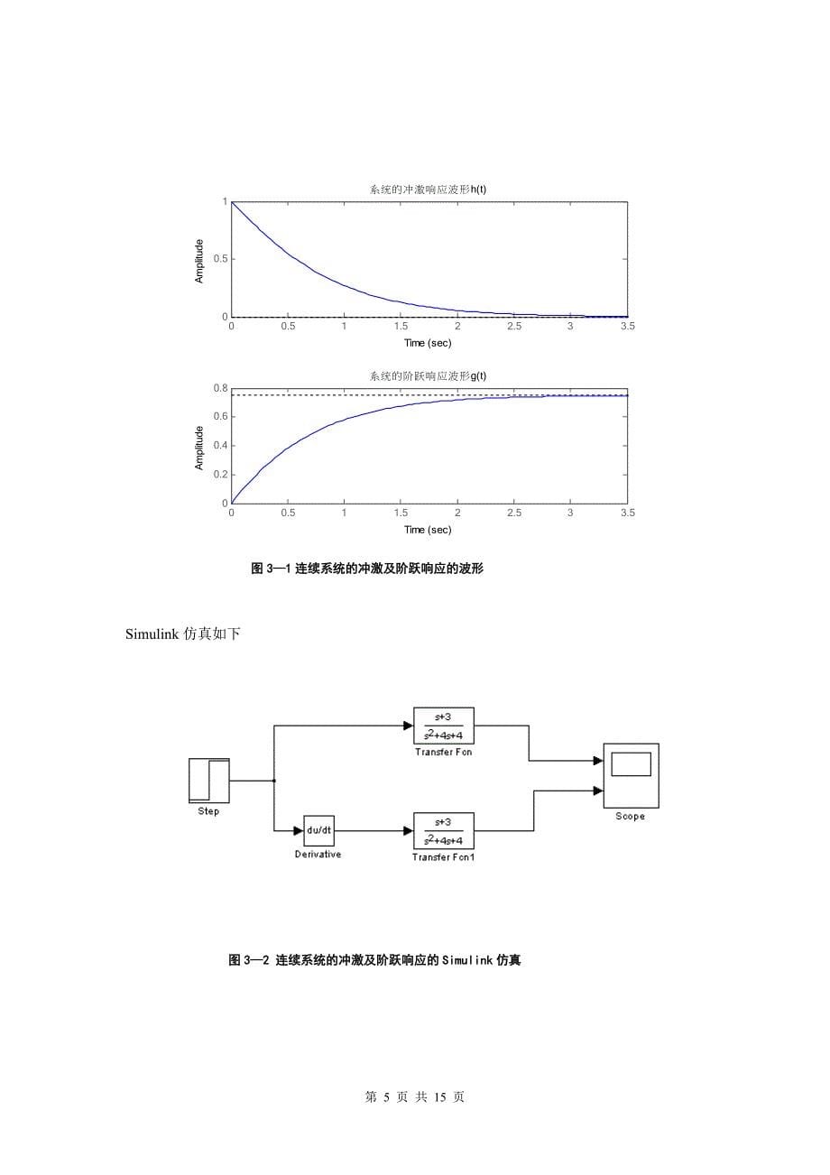 课设1--利用MATLAB对LTI连续系统进行分析仿真_第5页