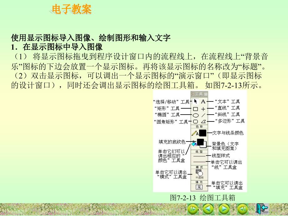 使用显示图标导入图像绘制图形和输入文字_第1页