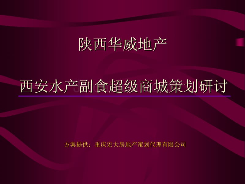 房地产策划案例水产副食超级商城_第1页