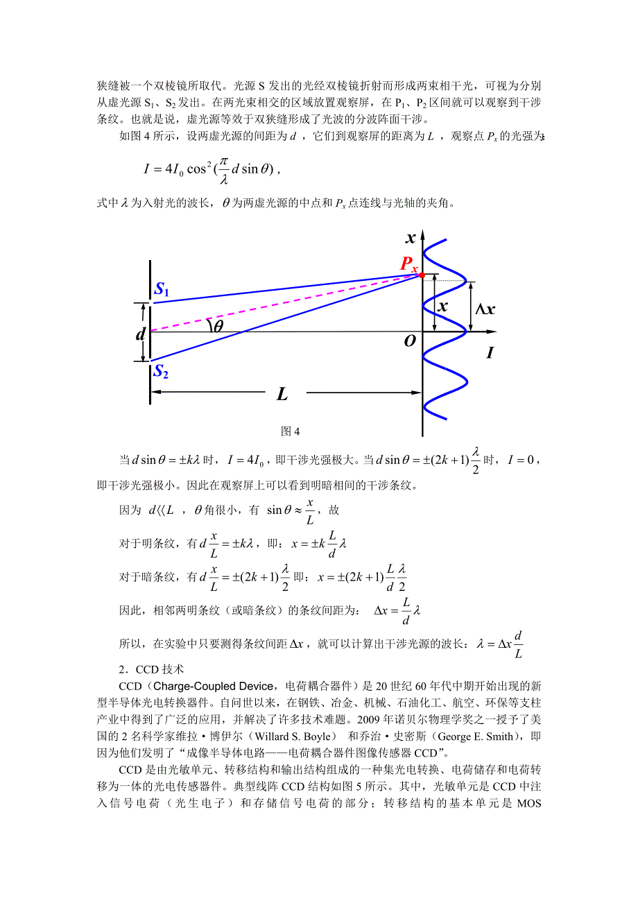 实验39CCD技术在双棱镜实验中的应用讲义_第2页