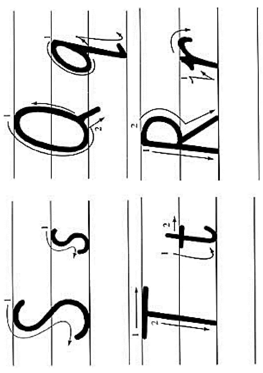 小学英语26个字母笔画(大小写有格子)_第5页