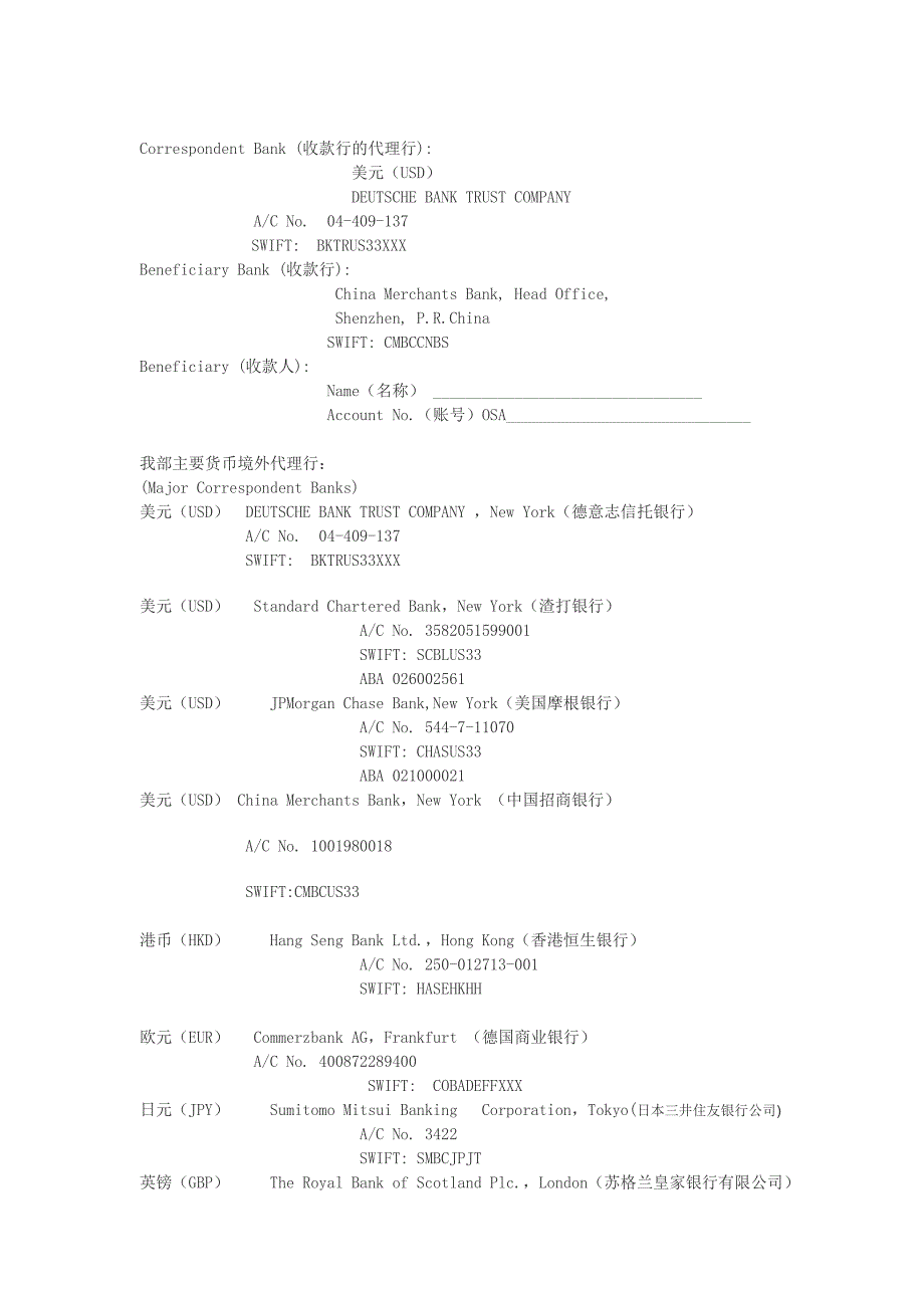 招行离岸业务汇款路线指南_第1页