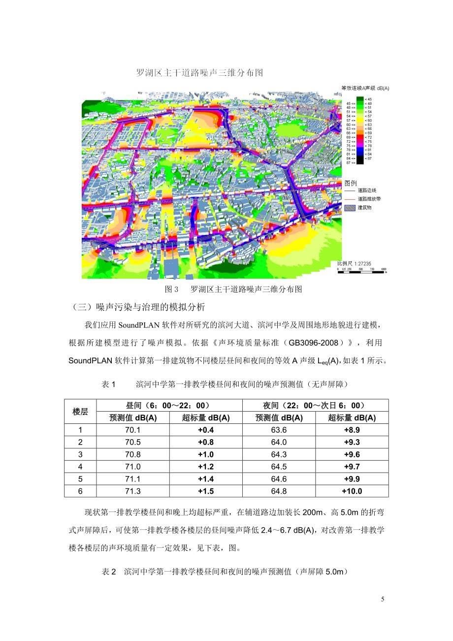 深圳市罗湖区道路交通噪声地图的绘制与应用_第5页