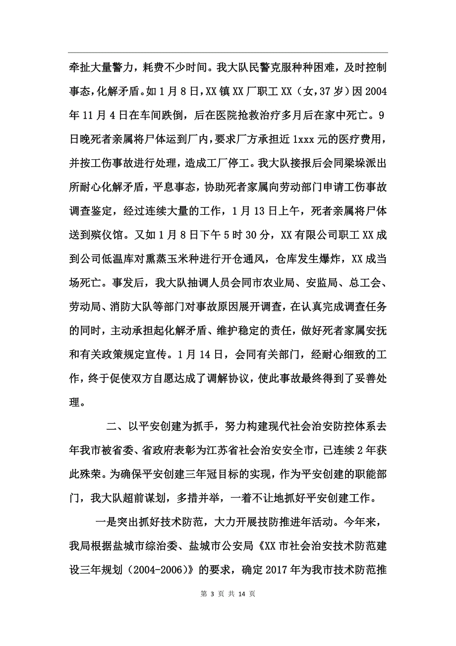 上半年治安大队工作总结_第3页