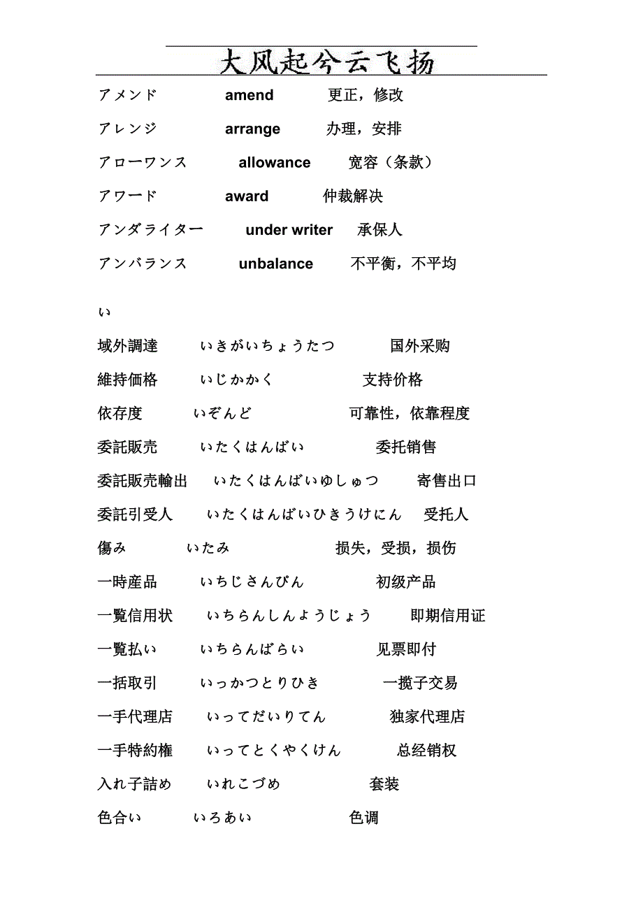 Nigptw未名天日语学校商务日语专用词汇_第3页