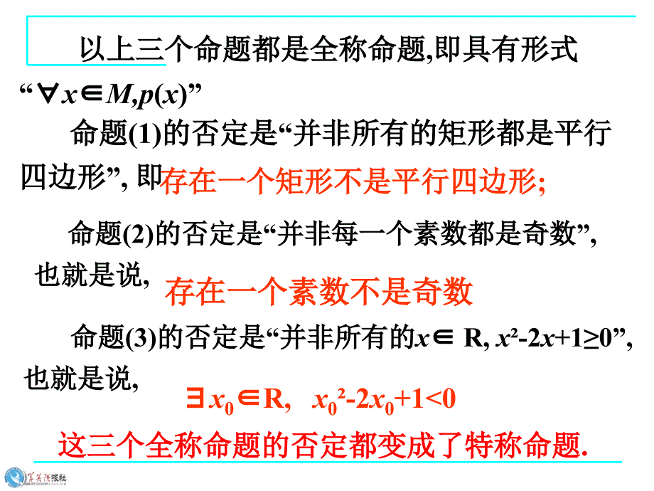 全称命题与特称命题的否定_第3页