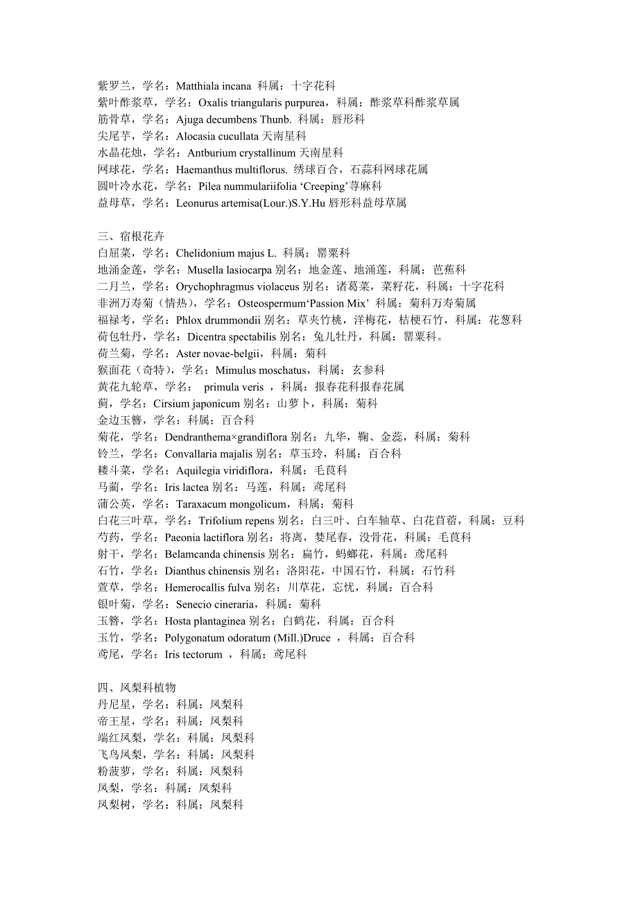 常见观赏植物学名和别名_第3页