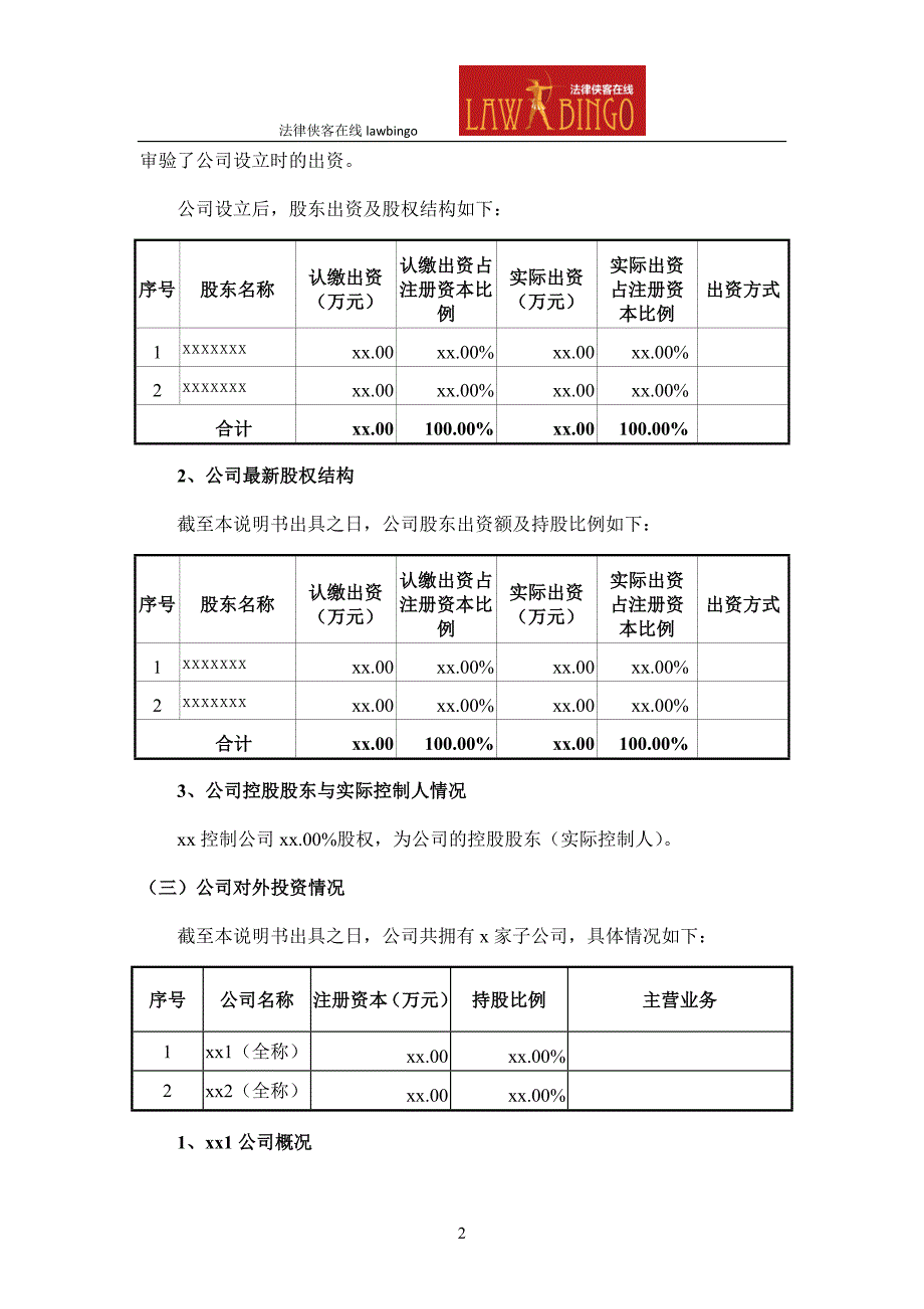 公司基本情况说明书(清洁版)_第2页