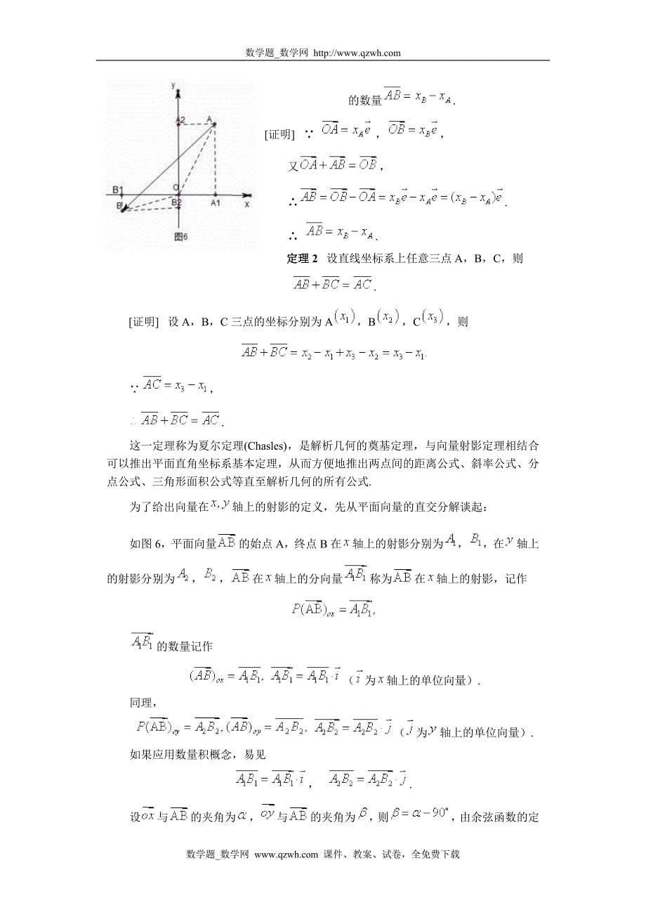 向量在轴上的射影的辨析_第5页