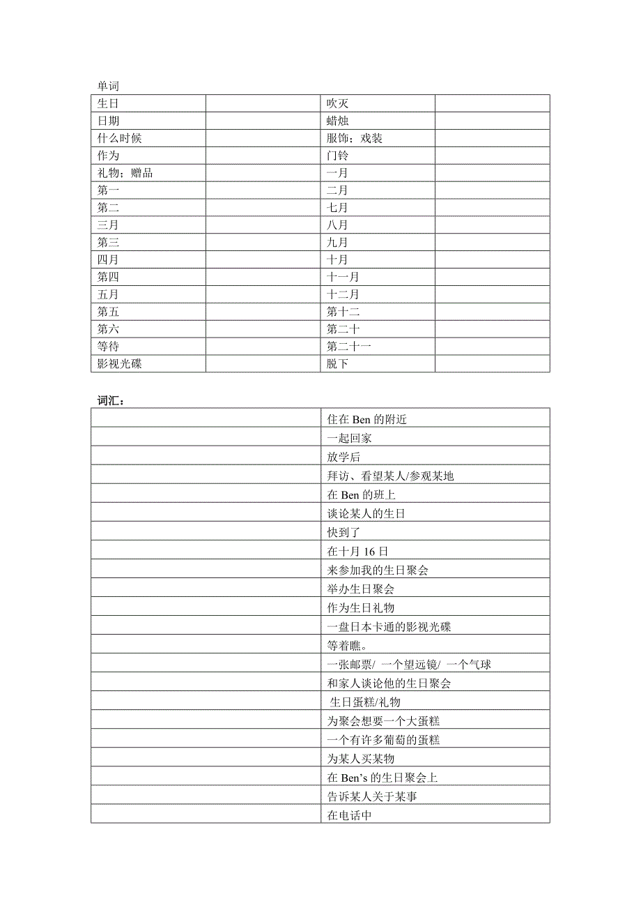 牛津6A单词词组默写表格式_第3页