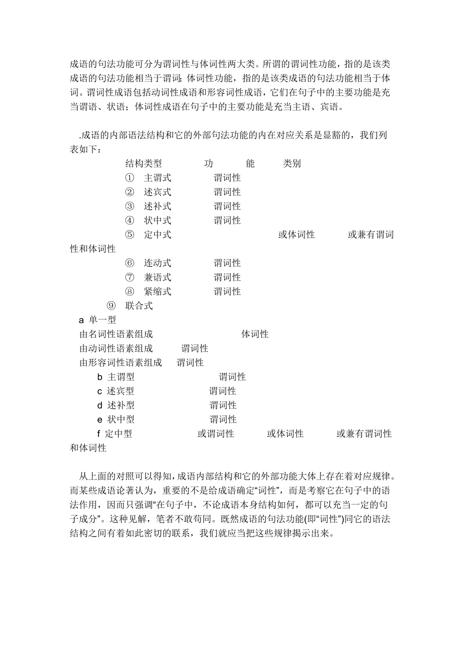 成语的句法功能可分为谓词性与体词性两大类_第1页