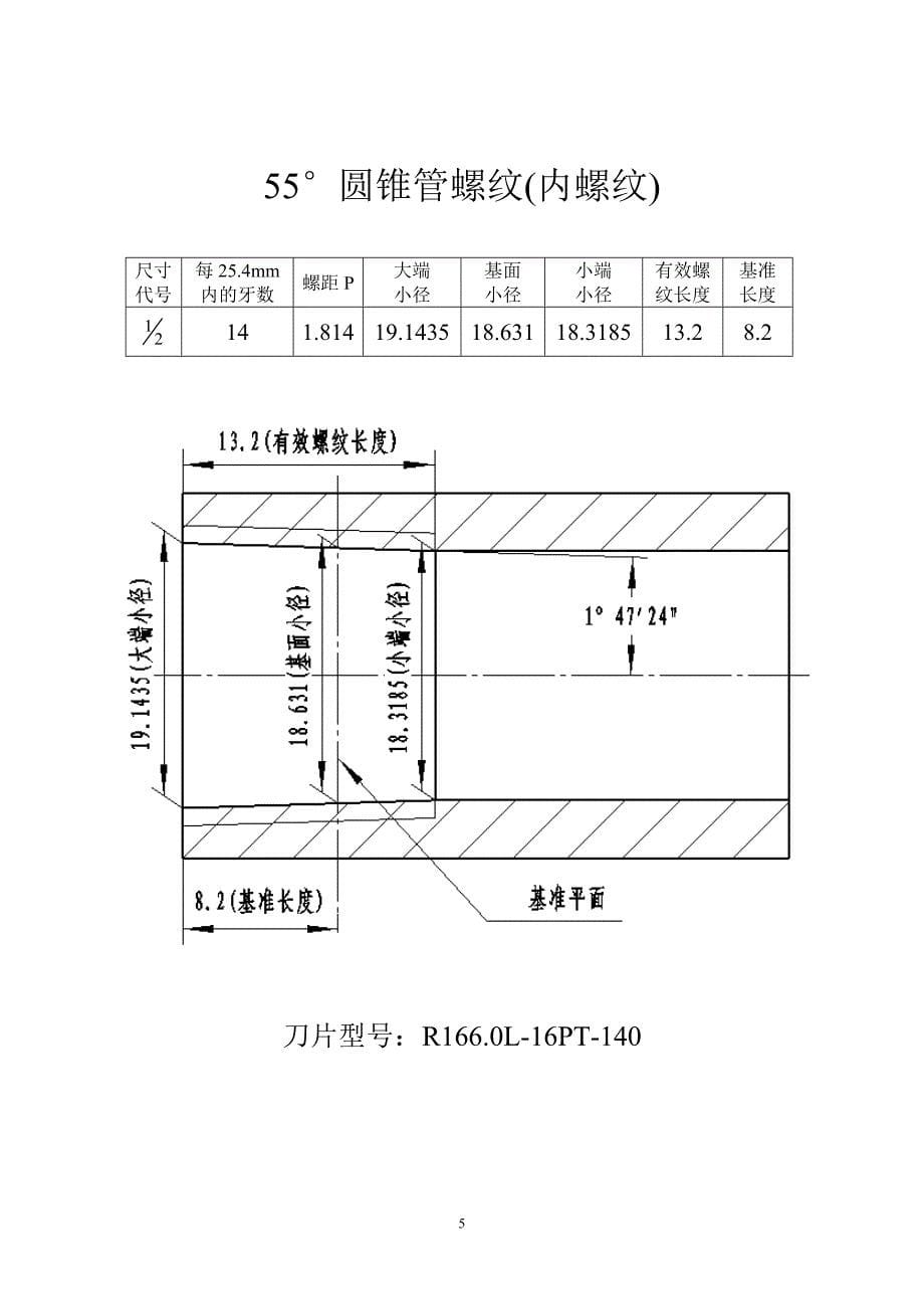 55°和60°管螺纹对照表_第5页