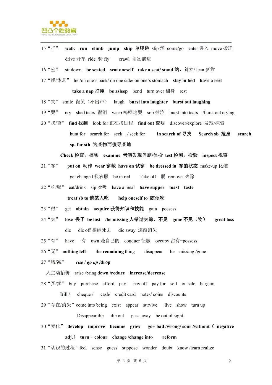 历年高考完形填空常用词汇总结技巧归纳_第2页