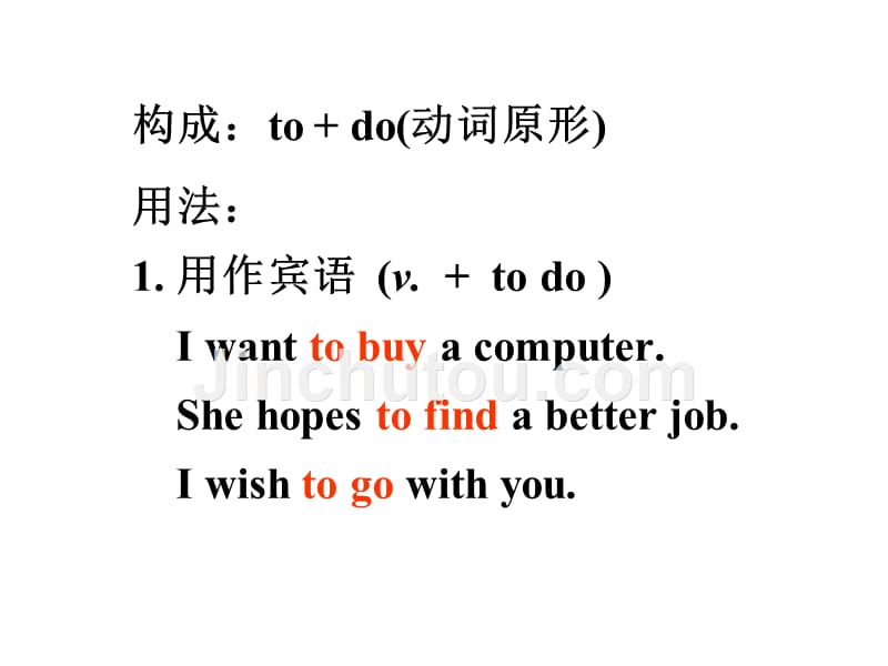 英语2013年中考一轮复习课件——动词不定式2(全国通用九年级下)_第2页