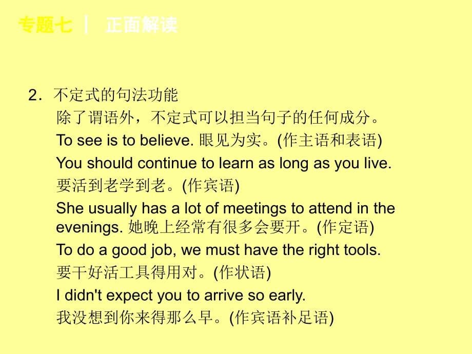 高考英语语法正反解读专题七正反解读非谓语动词_第5页