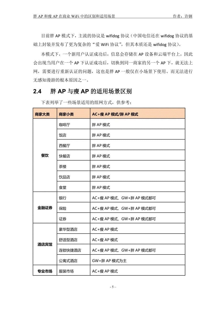 胖AP和瘦AP在商业WiFi中的区别和适用场景_第5页