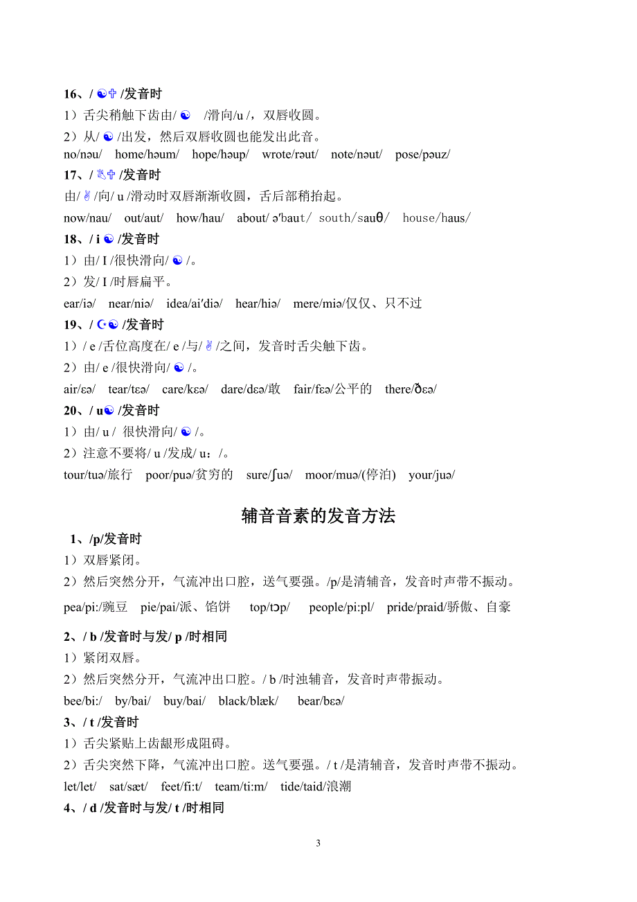 最新国际音标及发音方法2_第3页