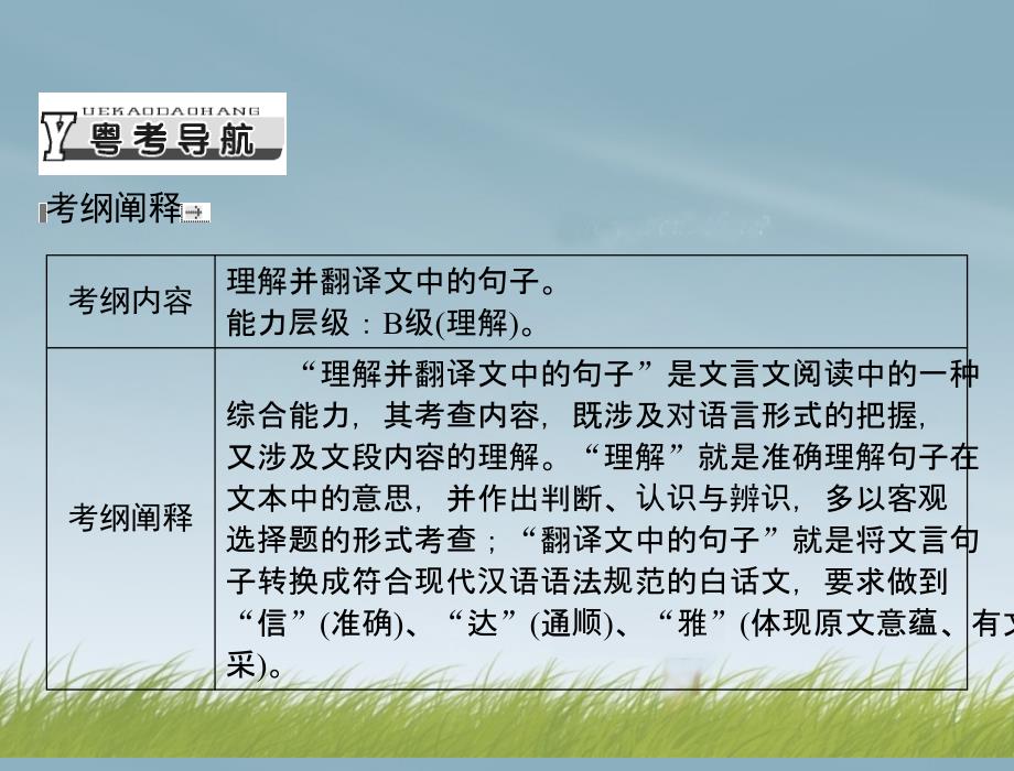 【南方新课堂】2014年高考语文总复习第二部分专题十七文言断句和翻译课件新人教版_第2页