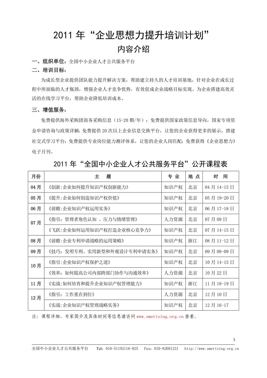 最新“企业思想力提升培训计划”第三期-知识产权培训班_第3页