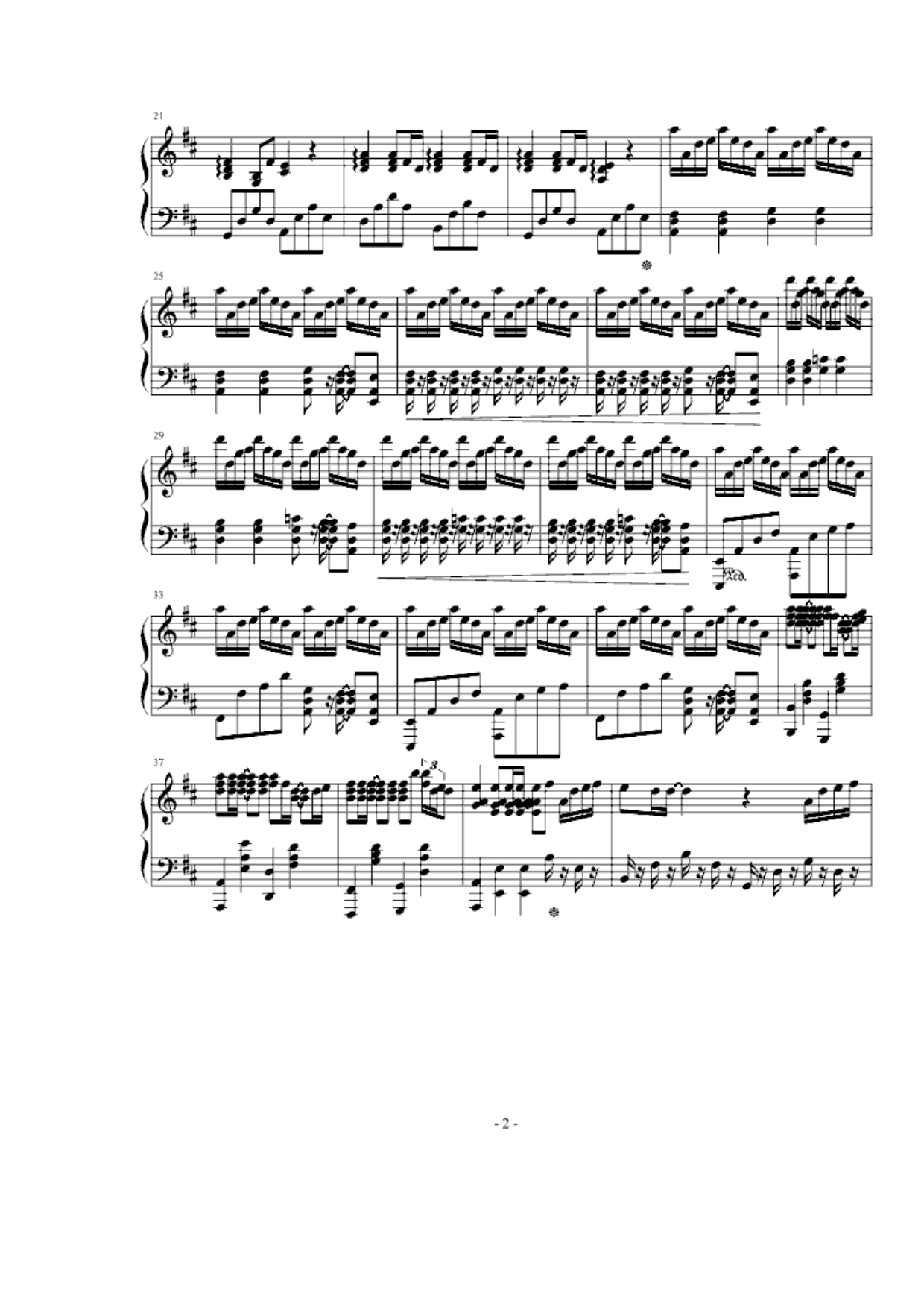 菊次郎的夏天琴谱1_第2页