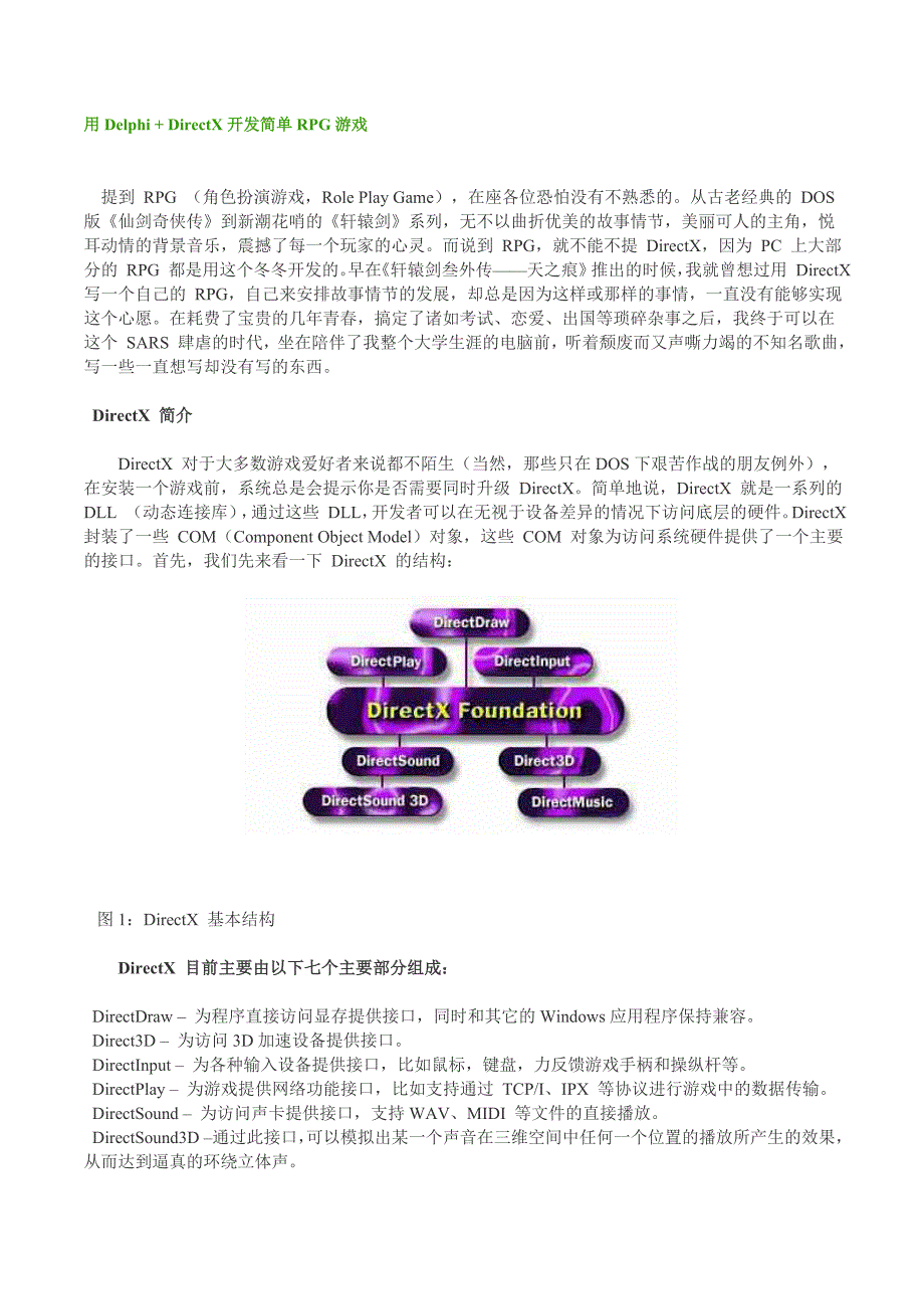 用DelphiDirectX开发简单RPG游戏_第1页