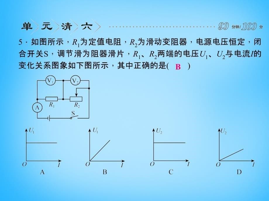 2015-2016学年九年级物理全册 第十七章 欧姆定律单元清课件 （新版）新人教版_第5页