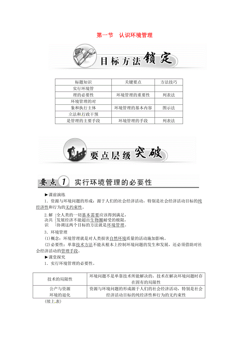 2015-2016学年高中地理 第五章 第一节 认识环境管理学案 新人教版选修6_第1页