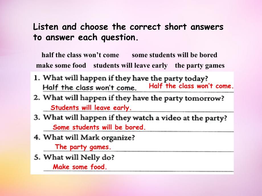 2015年秋八年级英语上册 Unit 10 If you go to the party，you'll have a great time Section A（2a-2d）课件 （新版）人教新目标版_第3页