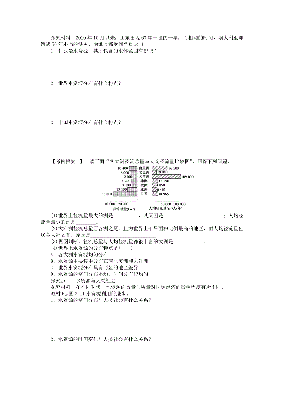 2015-2016学年高中地理 3.3《水资源的合理利用》导学案 新人教版必修1_第2页