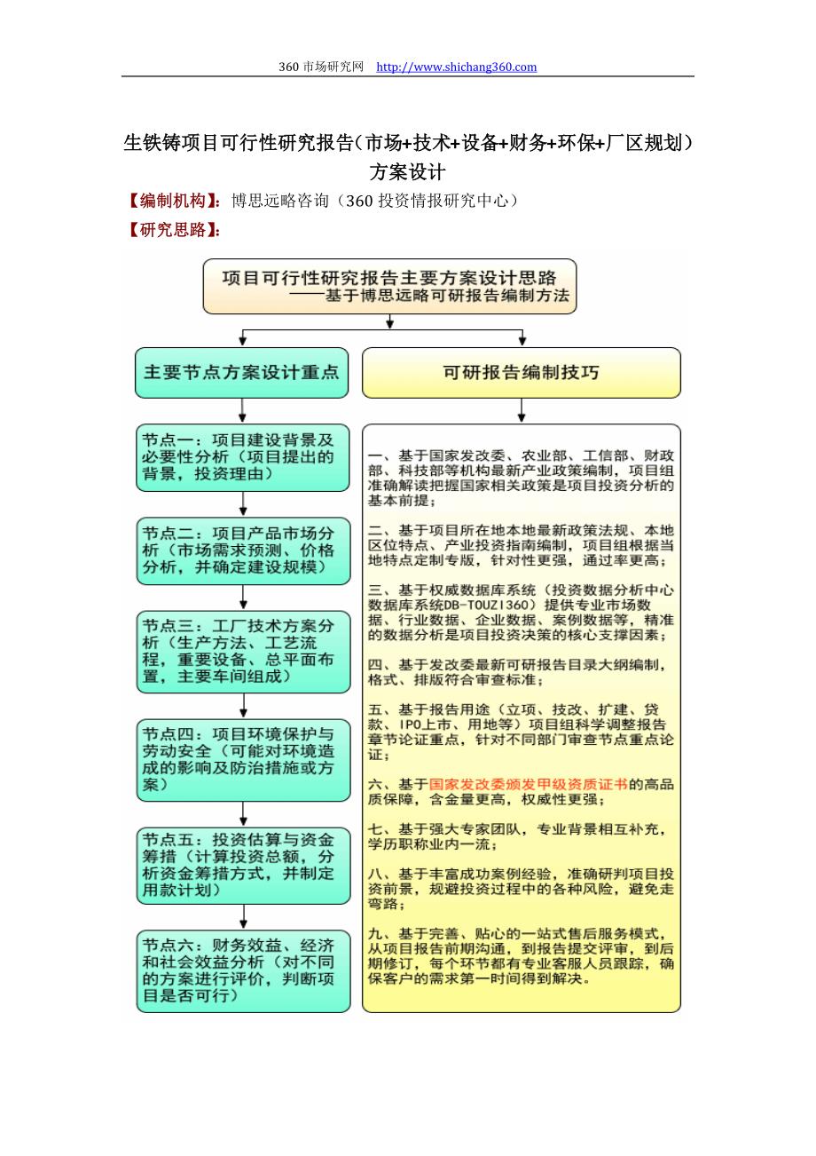 生铁铸项目可行性研究报告(技术工艺设备选型财务厂区规划)设计_第1页