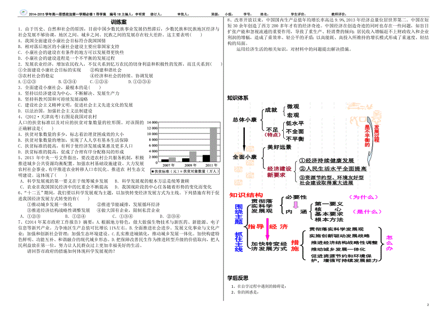 高一政治必修一 第十课 科学发展观和小康社会的经济建设_第2页