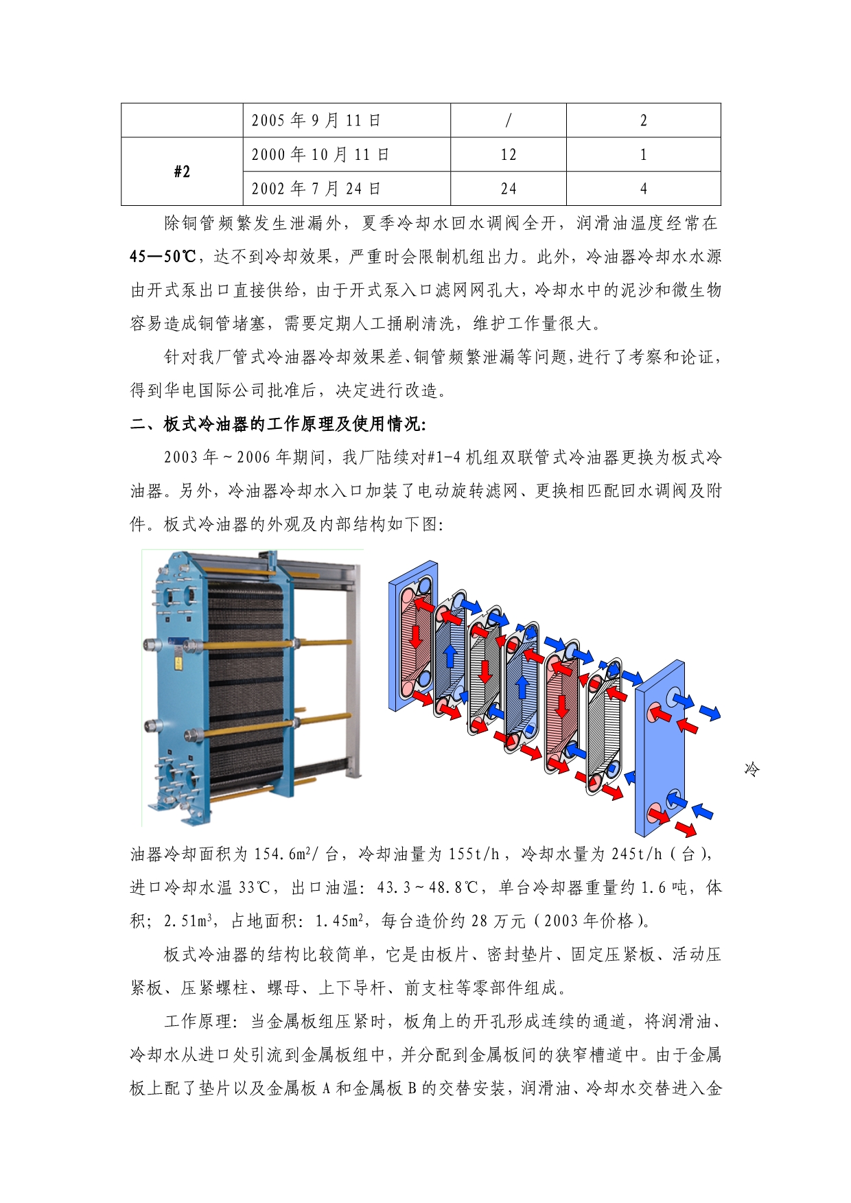 关于板式冷油器与传统管式冷油器使用情况的对比分析1_第2页