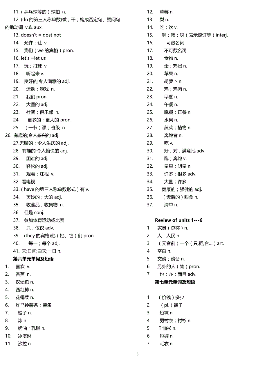 人教新目标英语单词1—3年级中文_第3页