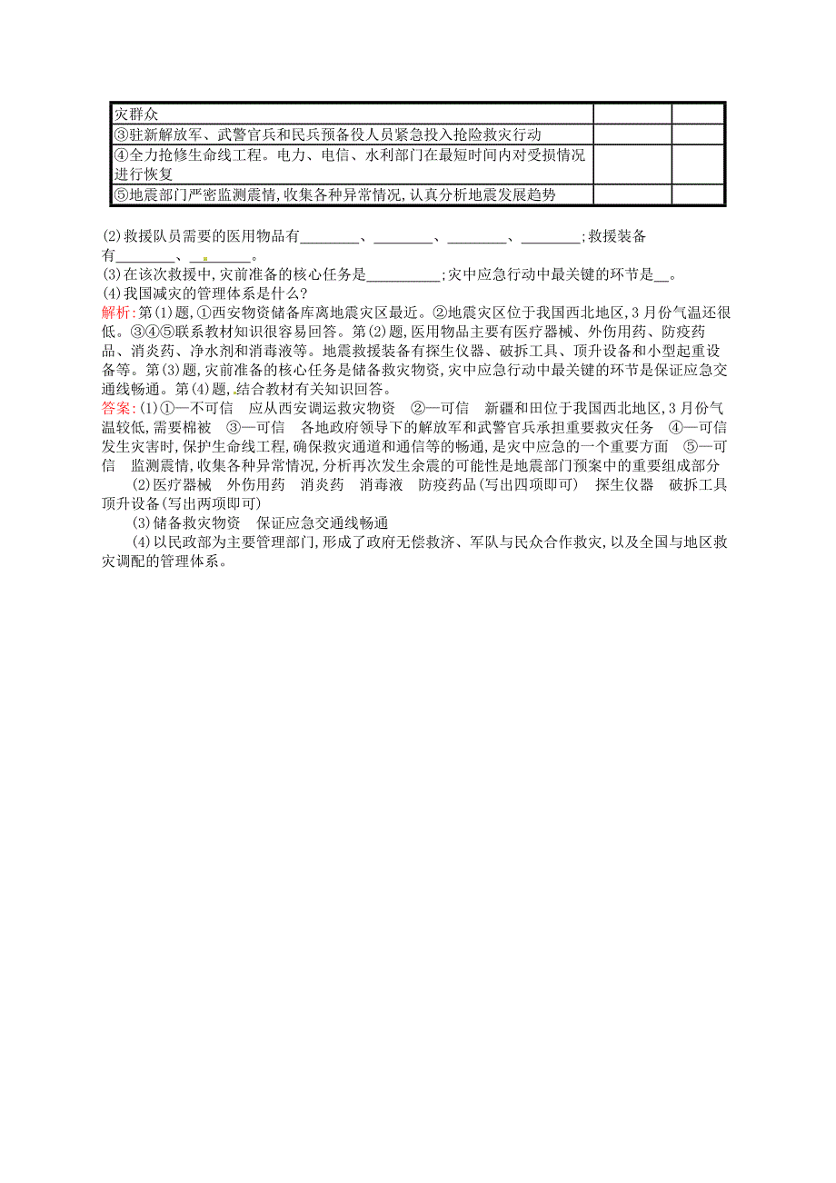 2015-2016学年高中地理 3.2自然灾害的救援与救助练习 新人教版选修5_第4页