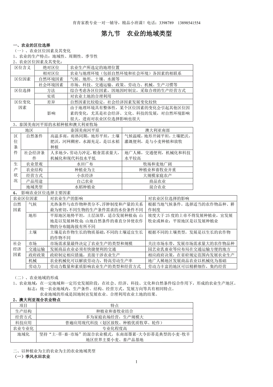 第九节农业地域类型_第1页