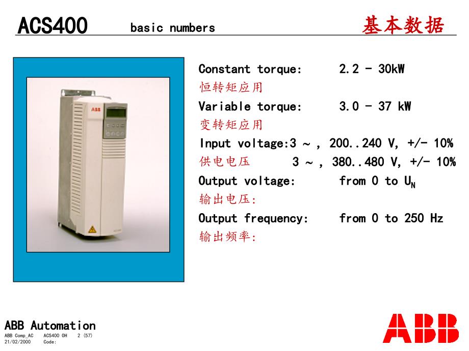 ABB直流调速 DCS400_第2页