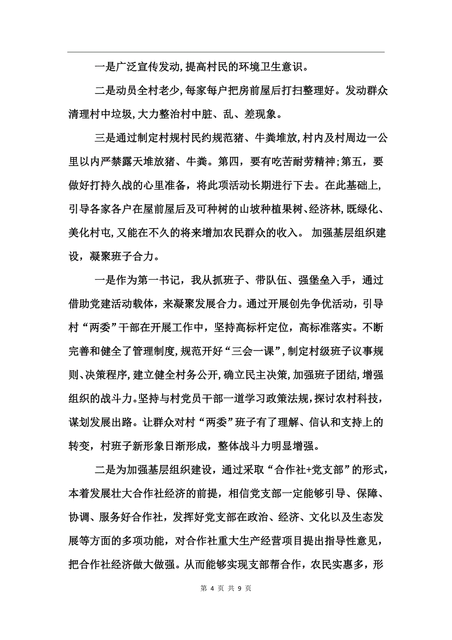 2017驻村第一书记述职报告范文_第4页