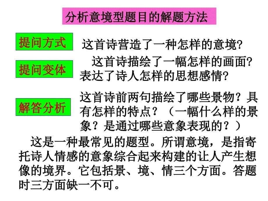 高考语文专题复习课件古代诗歌阅读之形象——景物形象_第5页