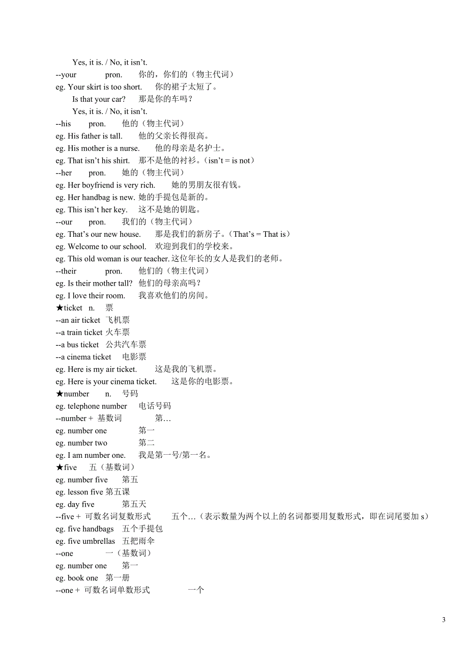 裕兴版新概念英语笔记第一册第3课_第3页