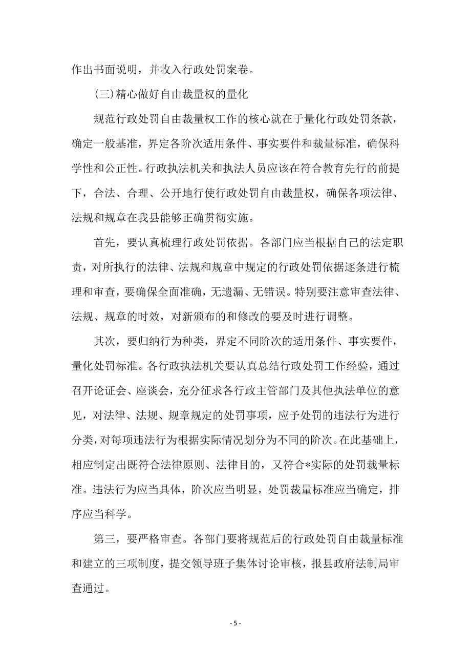 县长行政处罚自由裁量权工作会议讲话_第5页