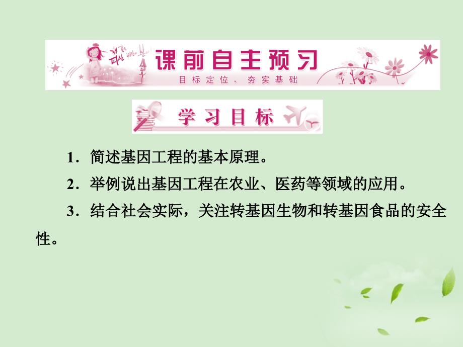 【优化指导】高中生物6-2基因工程及其应用同步备课课件新人教版必修2_第2页