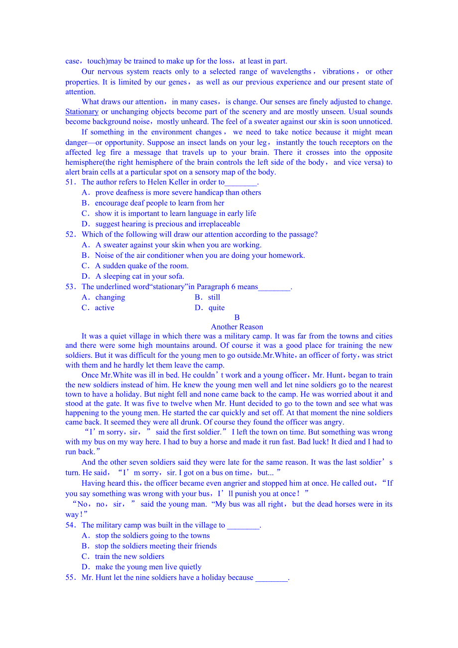 江苏省2014-2015学年高一年级下学期英语周练5 Word版含答案_第4页