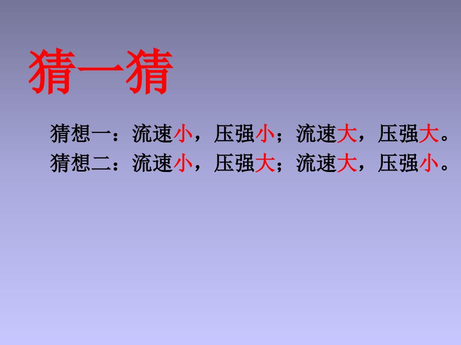 九年级物理全册 第十四章《压强和浮力》四、《 流体压强与流速的关系》课件 新人教版_第3页