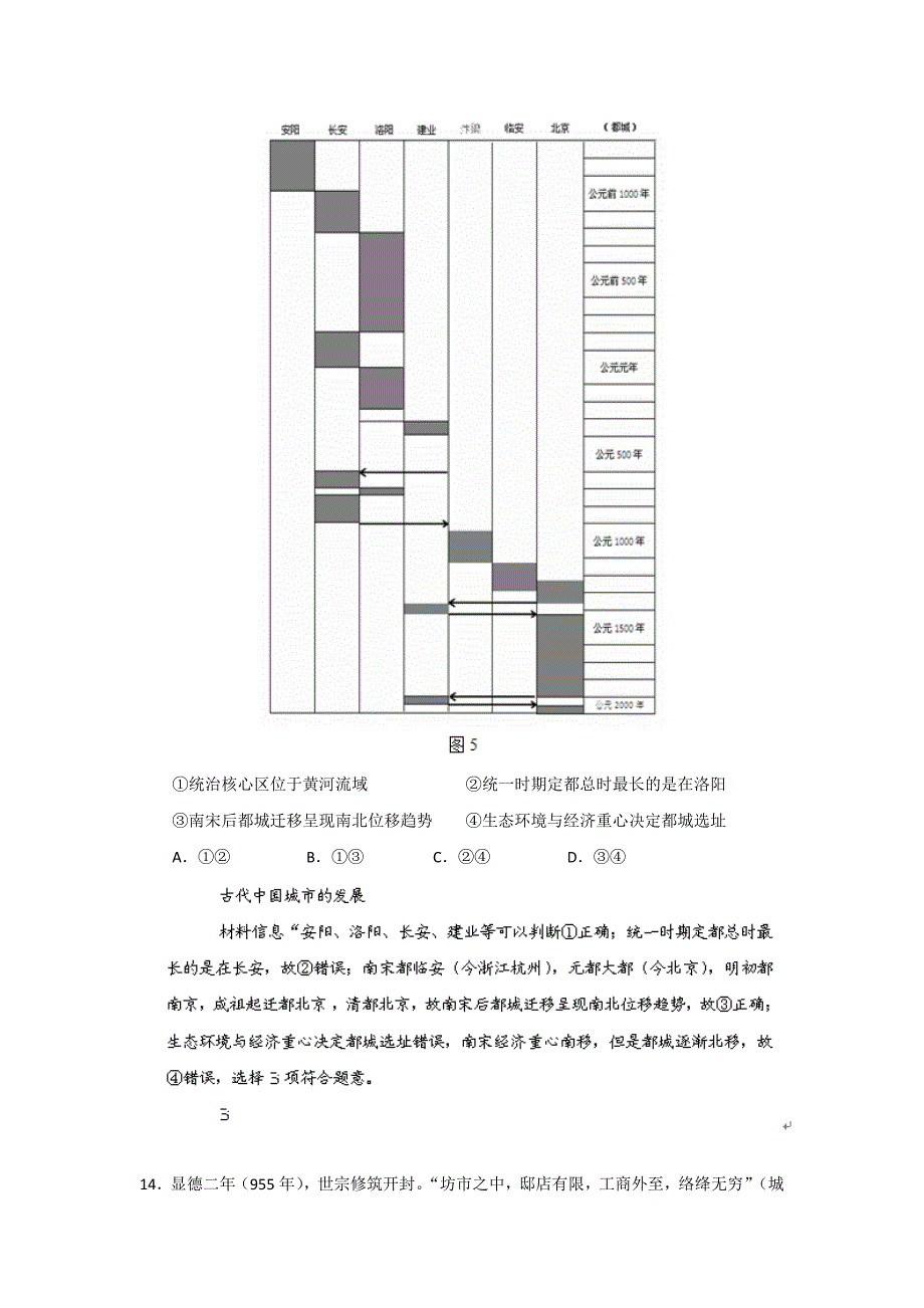 北京市朝阳区2016届高三第一次综合练习文综历史试题含解析_第2页