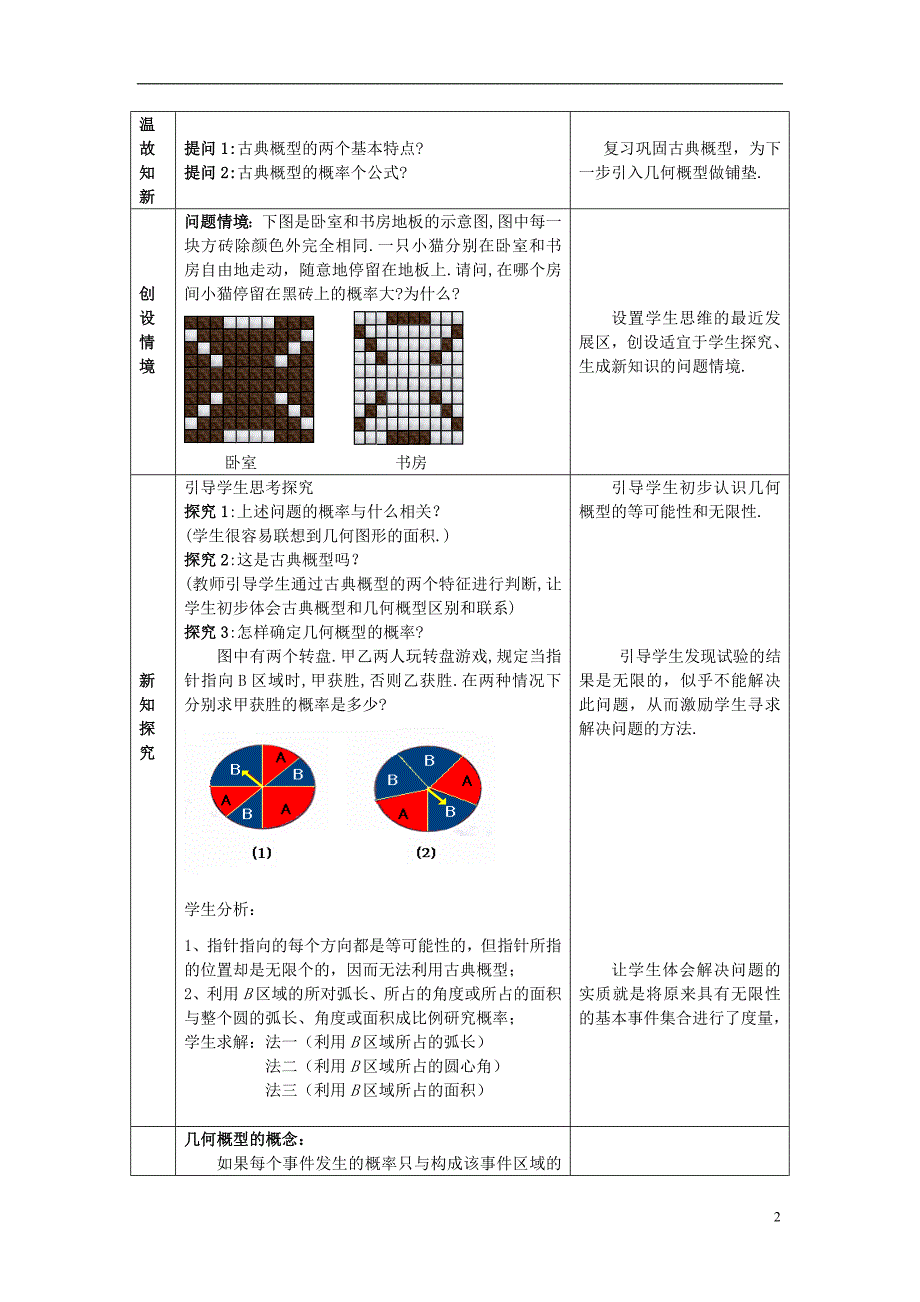 2015高中数学 3.3几何概型教案 新人教A版必修3_第2页