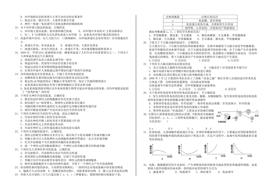 吉林省延边三中2015-2016高二上学期11月月考生物试题 含答案_第2页